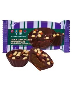 Dark Chocolate Fudge Cups with Chocolatey Pearls